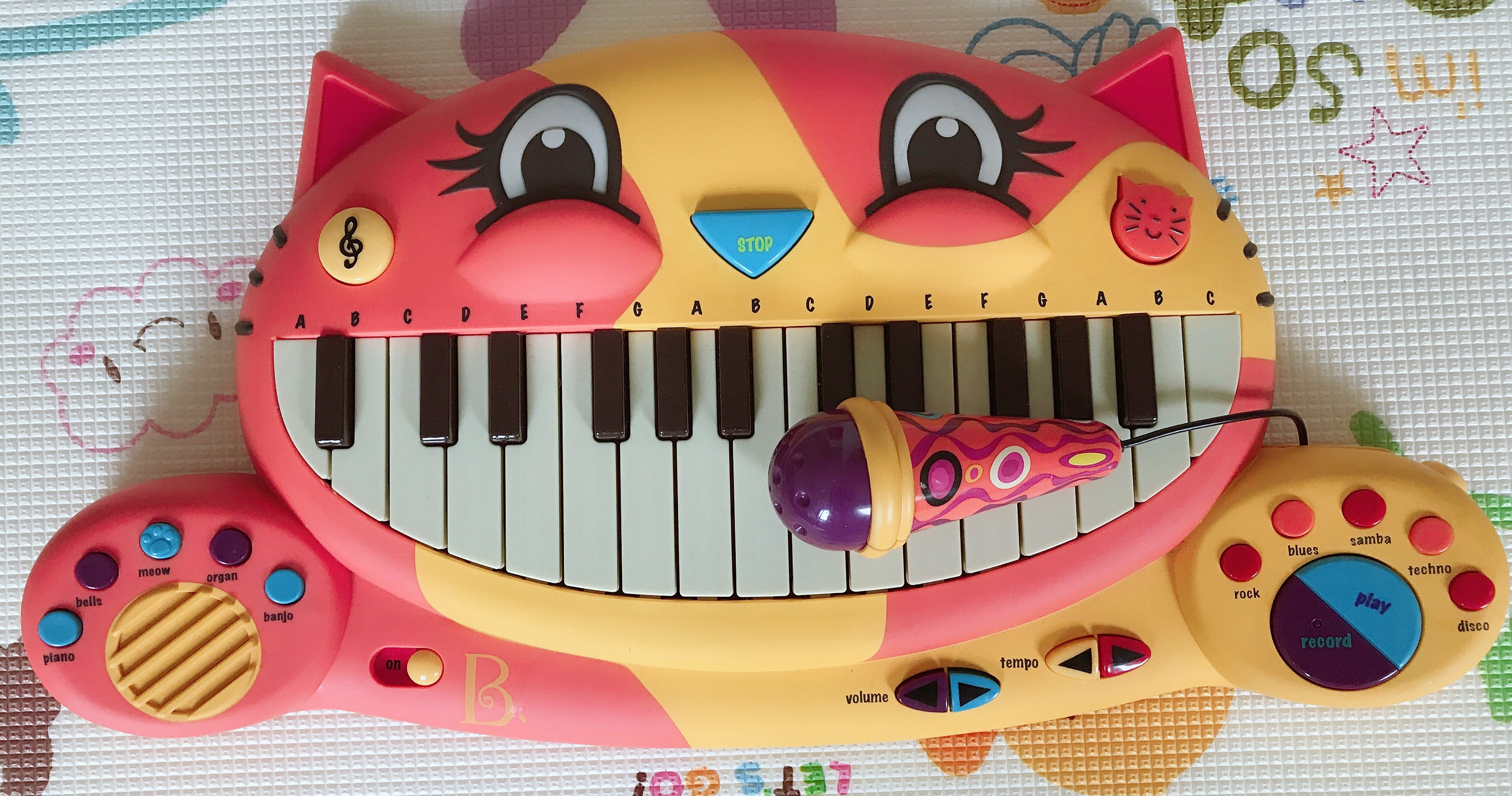 美国B·Toys比乐大嘴猫琴 儿童益智早教电子钢琴 音乐玩具
